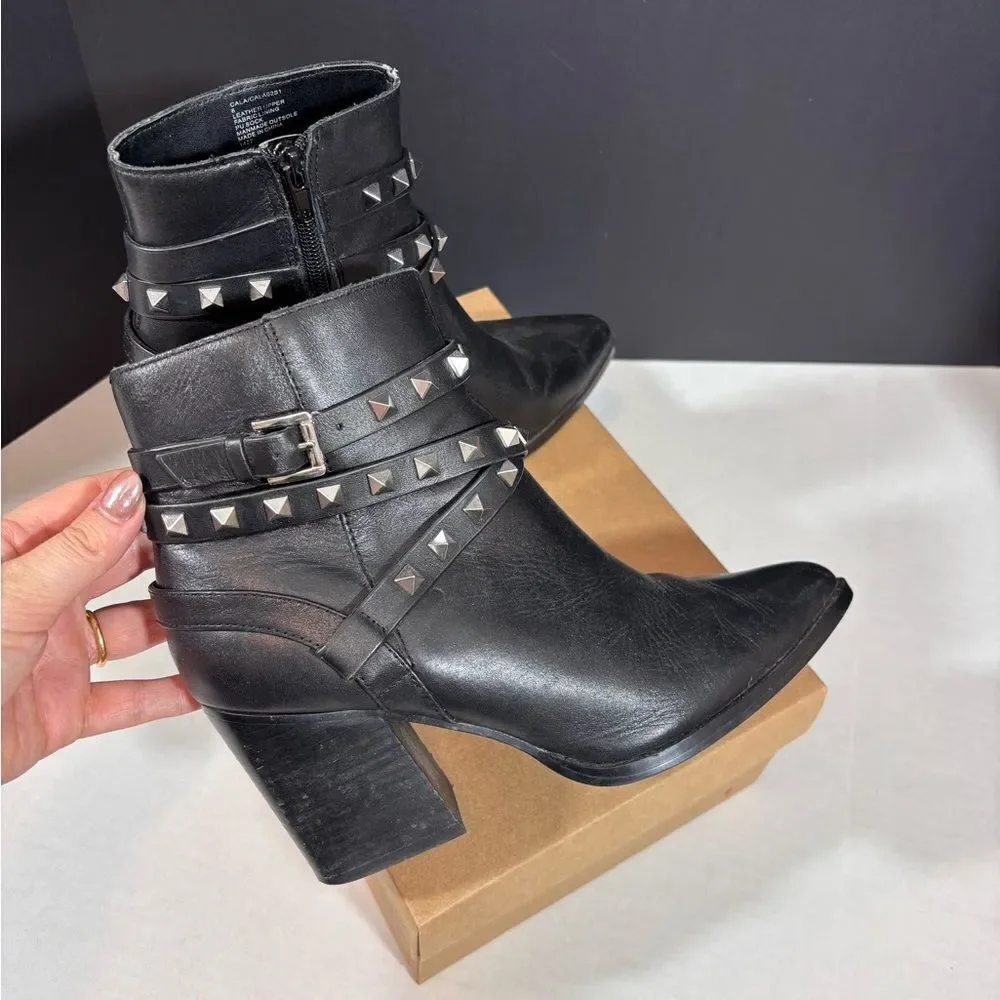 Steven Madden Cala Studded Leather Ankle Boot | Size 8 *no box*